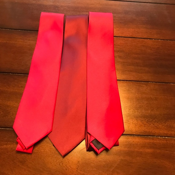 3 Solid X-Long Ties-Maroon Solid Red Crimson